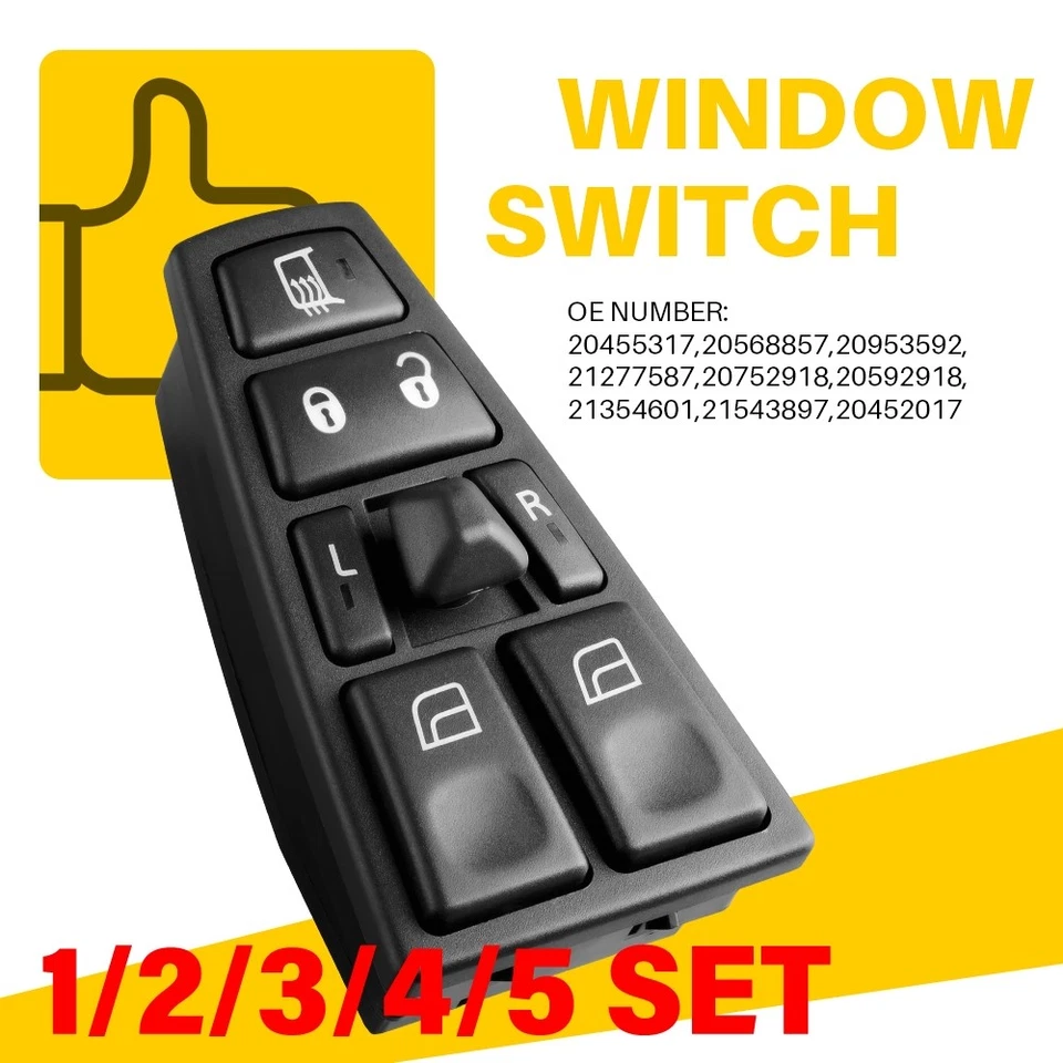 Interruptor de bloqueo de ventana eléctrica y puerta para camión Volvo FH12 FH13 FM VNL 20752918 Foto 1 de 4