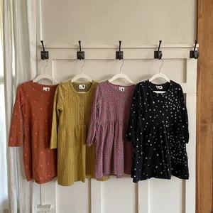 Lot of 4 Cotton On Girls Long-Sleeve Dresses Size 5 gently used - Picture 1 of 23