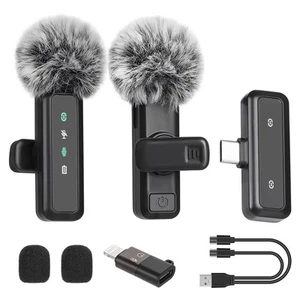 Wireless Lavalier Microphone for iPhone, Mini Mic for YouTube, TikTok - Picture 1 of 7