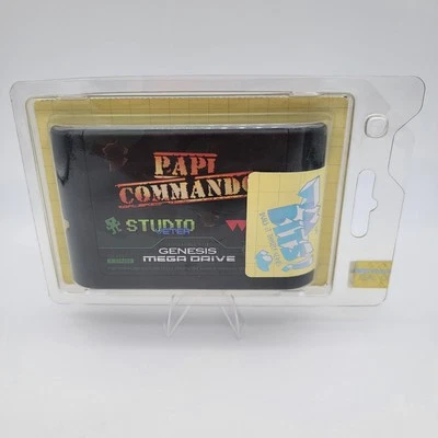 Papi Commando Sega Genesis Megadrive Cartridge Watermelon Games New Sealed - Image 1 of 4
