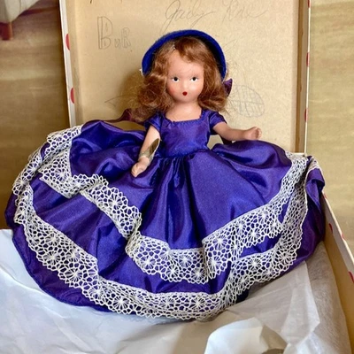 Muñeca Nancy Ann Storybook Vintage Años 40 5.5" November Girl #197 Bisque con Caja DOTM Foto 1 de 4