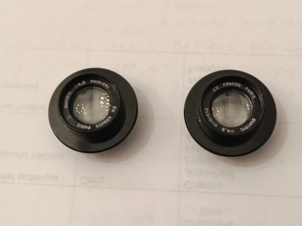 Paire d'objectifs Krauss - Photo 1/1