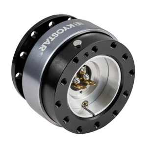 Black Aluminium Snap Off Quick Release Steering Wheel Boss Kit 2.0 Hub Adapter - Imagen 1 de 8