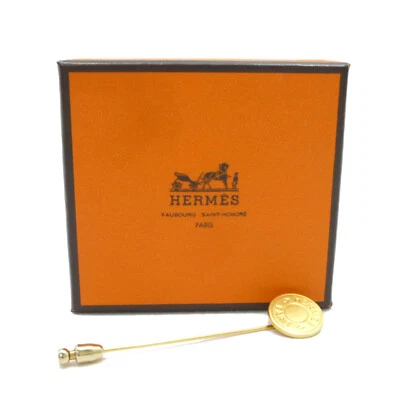 Auténtico broche prendedor HERMES BIJOUTERIE FANTASIE latón dorado #W306104 Foto 1 de 4