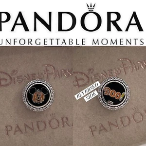 Disney Parks Exclusive Pandora Mickey Mouse Halloween Boo Pumpkin Charm - Picture 1 of 8