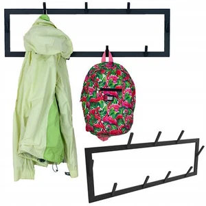 Wandgarderobe - Kleiderhaken Wand, Garderobenhaken Schwere Metall Schwarz LOFT - Bild 1 von 8