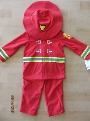  Carters Baby Fireman Halloween Costume Infant 18 months New 2 Piece Rescue - Image 1 of 4
