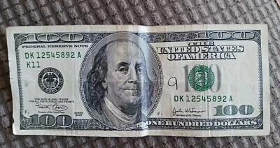 2003 $100 Bill Vintage One Hundred Dollar Bank Note Old Bill - Image 1 of 2