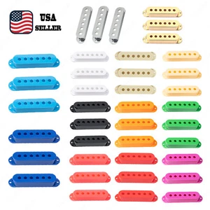 3 Pcs 48/50/52 SSS Single Coil Pickup Covers For Fender SQ Strat multiColors - Picture 1 of 15