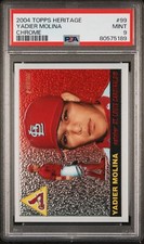 2004 Topps Heritage  Chrome #99 Yadier Molina RC PSA 9 Mint Serial #0225/1955