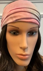 NEW FASHION SUPER SOFT LIGHT ORGANIC STRETCH COTTON TIE DYE 6'' WIDTH HEADBAND - Picture 1 of 3