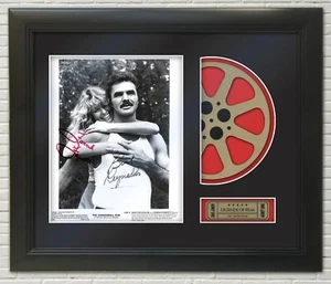 Burt Reynolds & Farah Fawcett framed Reproduction Signature Photo Reel Display - Picture 1 of 4