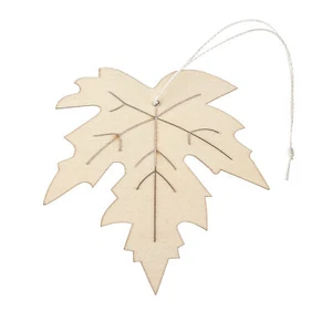 GLOREX Holz-Anhänger Ahornblatt 10x10cm Pappel-Sperrholz mit Band Herbstdeko - Bild 1 von 2
