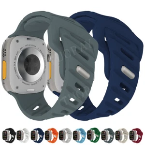 Sport Silikon Armband Für Apple Watch 10 9 8 7 6 5 SE Ultra2 42/44/46/49mm Strap - Picture 1 of 43