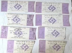 Theaterkarte Stubs The Lincoln Center New York City Set 8 verschiedene Shows - Bild 1 von 9