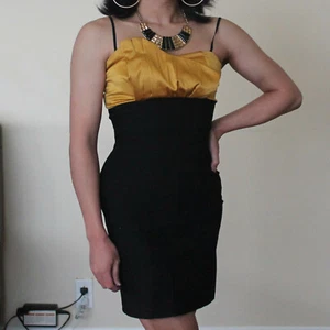 Mystic Black/Yellow Dress - Size S - Picture 1 of 4