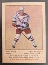 2002-03 PARKHURST RETRO MINI 96 Brian Leetch RANGERS