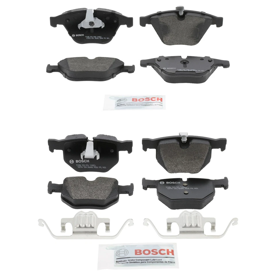 Bosch Quietcast Front and Rear Semi-Met Disc Brake Pad Kit For BMW E60 528i 530i - Image 1 of 1