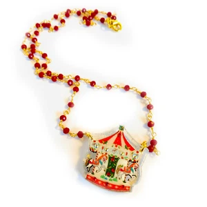 Christmas Carousel Necklace by Rosie Rose Parker - Picture 1 of 6