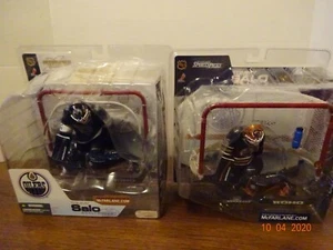 Tommy Salo Edmonton Oilers Mcfarlane 2X Reg Alternate 3rd Oil Gear Jersey + Net - Bild 1 von 4