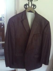 LAUREN RALPH LAUREN Mens Faux Suede Sport Coat Blazer Brown 48R Casual NWOT - Picture 1 of 13