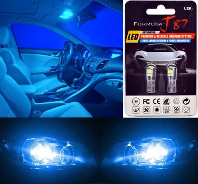 LED 3030 Azul Claro 10000K 194 Dos Bombillas Frontal Lateral Marcador Estacionamiento Reemplazar JDM Foto 1 de 4