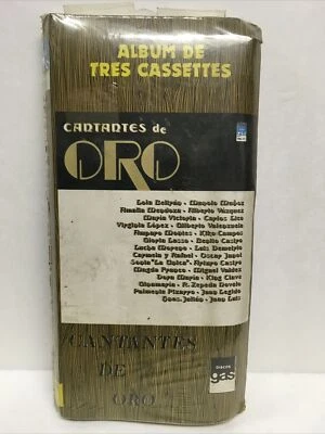 CANTANTES DE ORO  "3 CASSETTES ÁLBUM " SEALED MINT CONDITION - Image 1 of 2