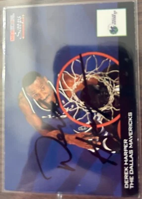 1993-94 Hoops Scoops Derek Harper #HS6 Mavericks RaRe * Autograph * Auto ** NICE - Image 1 of 2