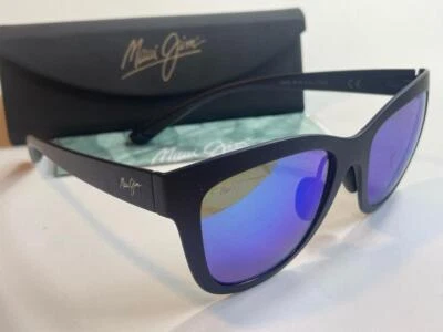 Nuevas gafas de sol polarizadas Maui Jim ANUENUE 448-03 mate azul marino/azul espejo hawaiano Foto 1 de 4