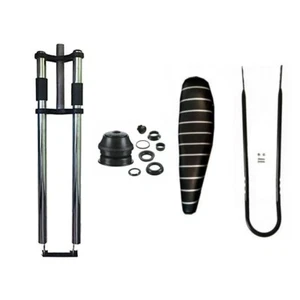 26" Bicycle Non-Suspension Fork/Bike Tripe Tree Fork & Black Banana Saddle Seat - Picture 1 of 22