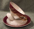 Beautiful Footed Demitasse Tea Cup & Saucer 1952 Made In Staffordshire,  England