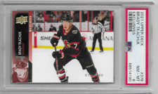 BRADY TKACHUK 2021 UPPER DECK EXCLUSIVES /100 OTTAWA SENATORS RARE MATTHEW PSA 8