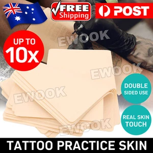 5/10x Tattoo Skin Fake Practice Eyebrow Art Double Sides Silicone For Beginner - Picture 1 of 12