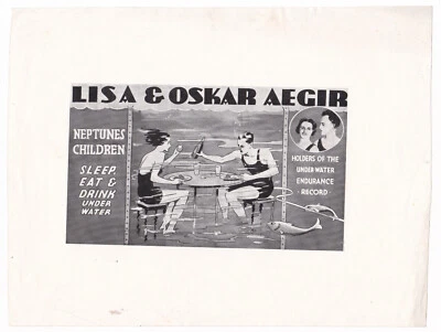 Lisa & Oskar AEGIR Neptunes Children Unterwasser Künstler Zirkus Varieté Flyer - Bild 1 von 2