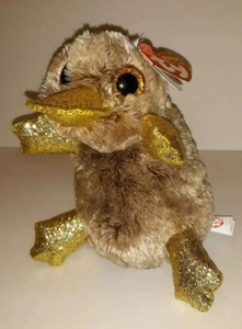 Ty Beanie Boos Marrón y Dorado Perry Ornitorrinco con Etiquetas Pascua - Imagen 1 de 11