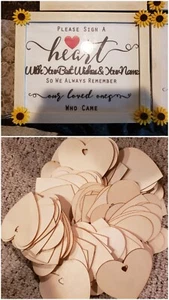 Wedding Guest "Book" Lot 96 Hearts & Sign SUNFLOWER - Picture 1 of 3