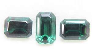 3 Pcs 10 Ct+ Each Emerald Cut Natural Demantoid Garnet Loose Gemstones Lot - Picture 1 of 4