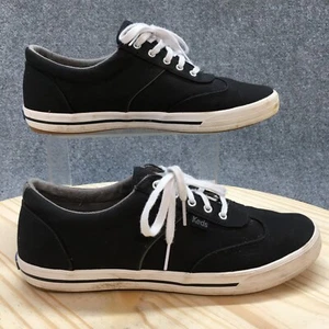 Keds Shoes Womens 10 Courty Casual Sneakers Black Suede Lace Up Low WF60074 - Picture 1 of 16