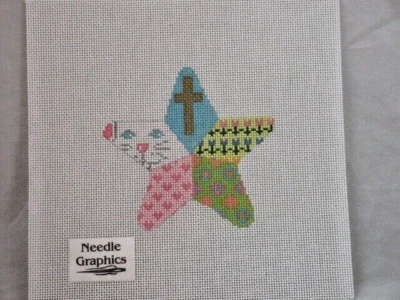 Needle Graphics Handpainted Needlepoint Canvas Star - Easter 18 Mesh - Image 1 of 2