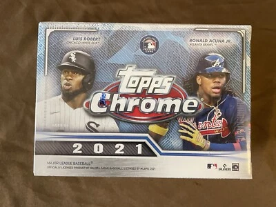 🔥2021 Topps Chrome Baseball EXCLUSIVE Sealed Blaster Box-PINK+SEPIA REFRACTORS - Image 1 of 3