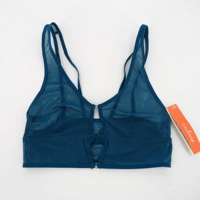 Brami de malla azul Colsie ojo de cerradura para mujer talla XS Foto 1 de 4