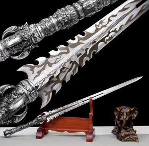 Exorcise Evil Chinese Jian Sharp 65 High Manganese Steel Blade Double Edge Sword - Bild 1 von 10