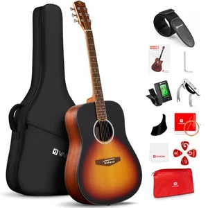 Dreadnought Acoustic Guitar Full Size, 41 Inch Guitarra Acustica Starter Bund... - Picture 1 of 7