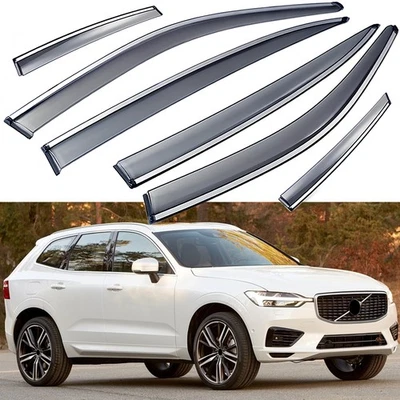 6pcs Rain Guards Sun Shield Window Visors Deflectors for 2018-2026 Volvo XC60 - Image 1 of 4