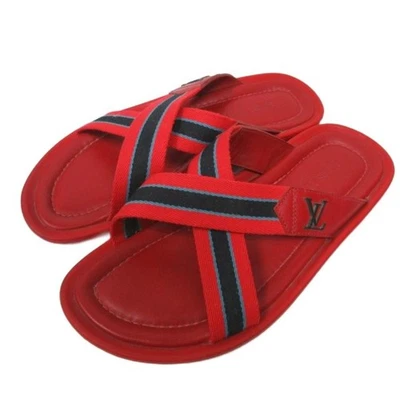 Sandalias Louis Vuitton LV Easy Mule Correa Cruzada Rojo UK5 IBO84 Foto 1 de 4