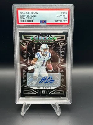 2023 Panini Obsidian JOSH DOWNS Auto Rookie RC #145 PSA 10 Colts - Image 1 of 2