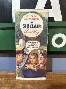 Mapa de ruta de Sinclair 1937: Chicago y alrededores usado - Imagen 1 de 2
