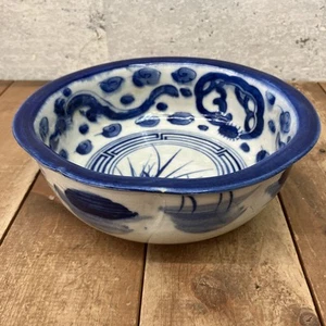 Traditional Bonsai Pot Blue White Japanese Art Shape Miniature Tree Container - Picture 1 of 12