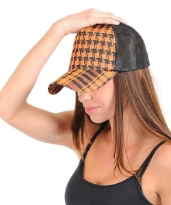 Women's Orange Trucker Cap Adjustable Snapback New - Picture 1 of 3