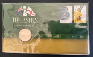 2010 The Ashes Australia Vs England Royal Australian Mint PNC with 20¢ Coin - Bild 1 von 2